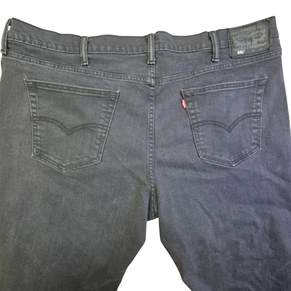 Levis 541 Athletic Taper Mens Jeans 46x29 Dark Gray Charcoal Stretch 187570019